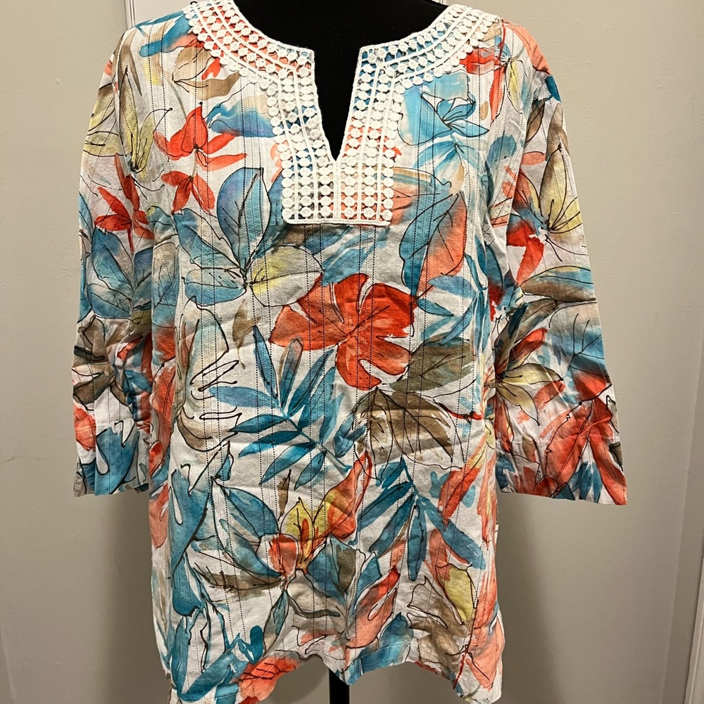 Floral Shirt for Women by Alfred Dunner